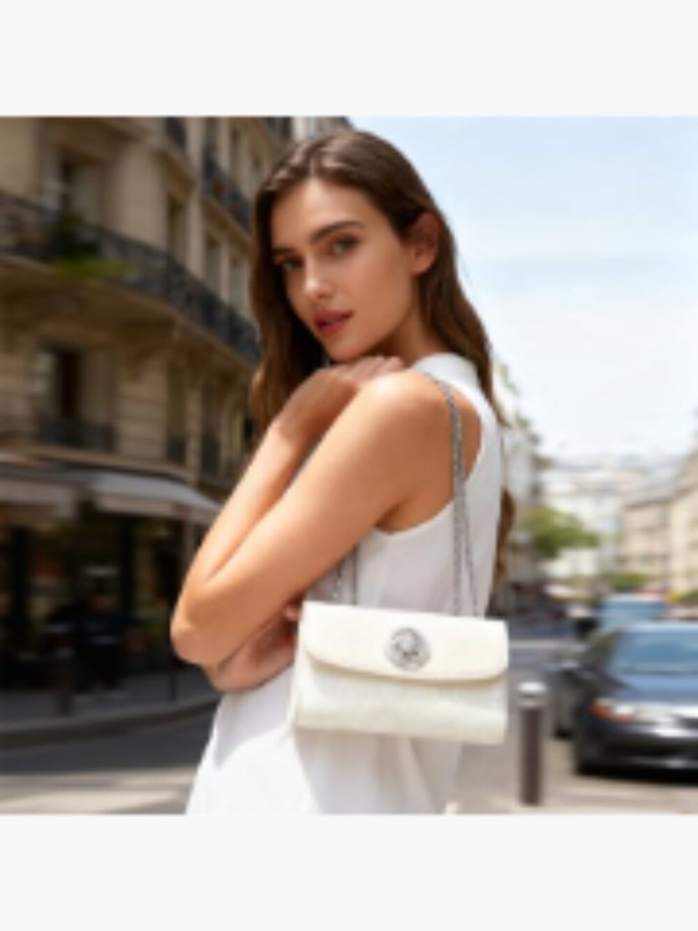 Shoulder Purses for Women Trendy Small Flap Faux Leather Crossbody Bags with - Picture 6 of 6